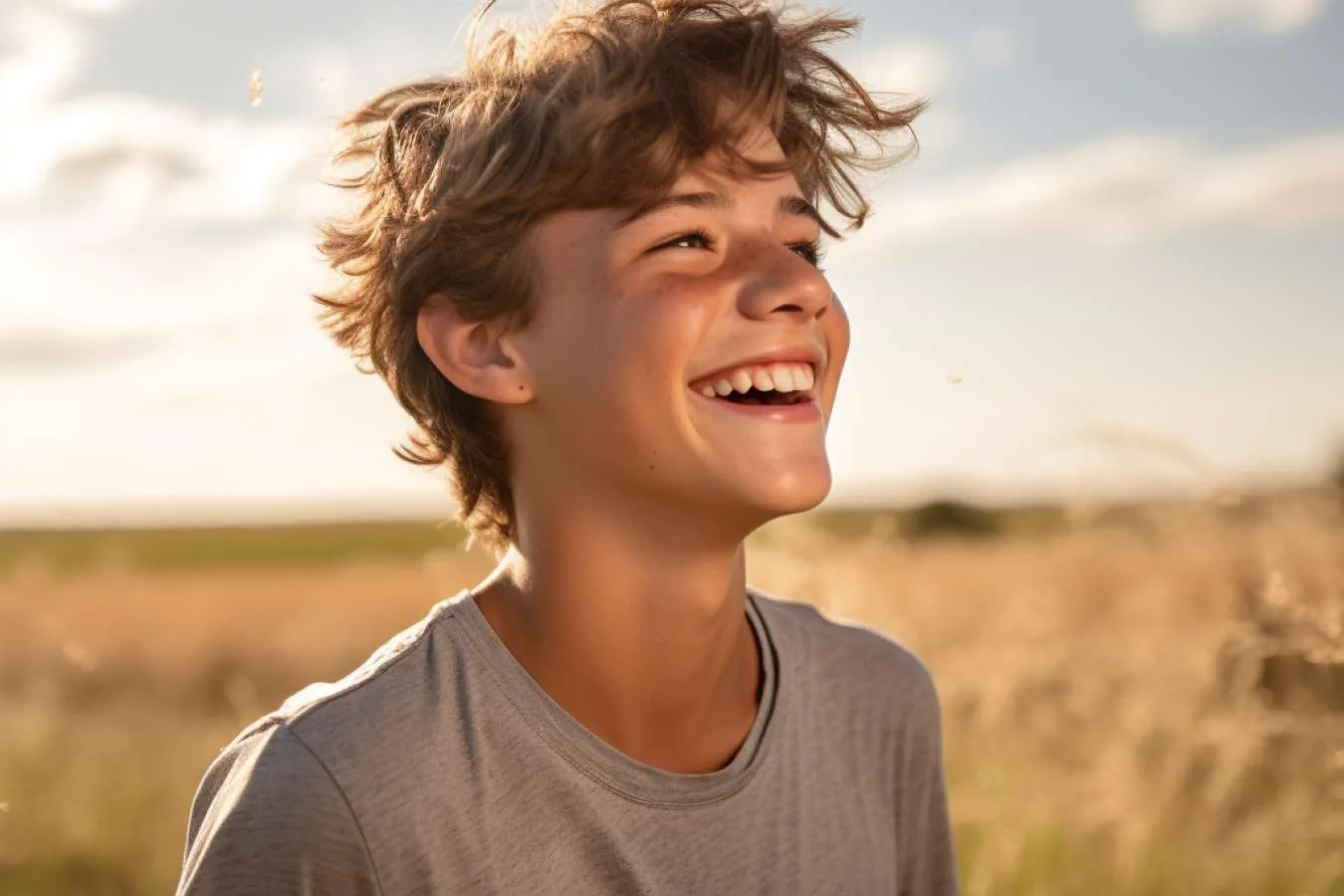 Happy boy with his beautiful face