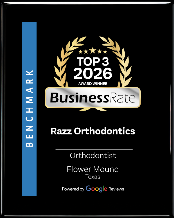 Razz Orthodontics BusinessRate Top 3 2026 Award Winner, Flower Mound TX